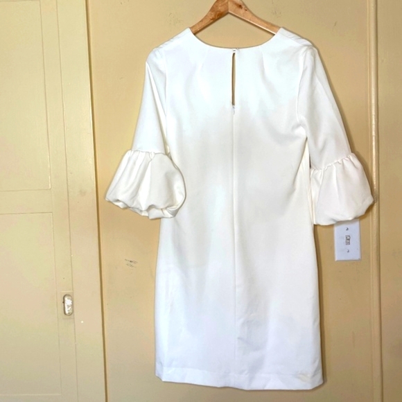 Milly White Ruffle Sleeve Dress - Picture 2 of 13
